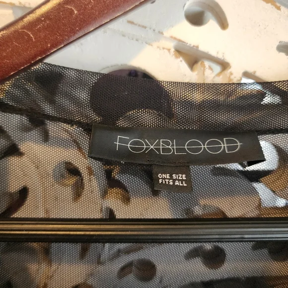 Foxblood Mesh Rhiannon Flowing Tunic Top Black One Size Fits All - Picture 8 of 14